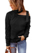 Strapped Cut Out Shoulder Turtleneck Sweater